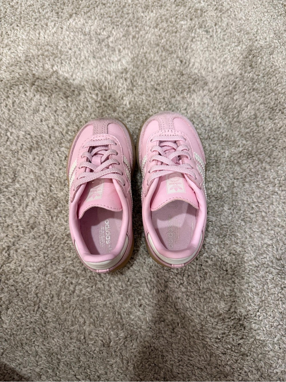 adidas Kids Light Pink Sneakers with Gum Outsole